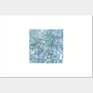 Hosta la Vista Marbled Posters and Art